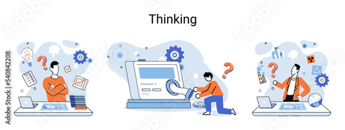 Thinking process of functioning of consciousness, which determines cognitive activity of person and his ability to identify and connect images, ideas, concepts, determine possibilities of their change