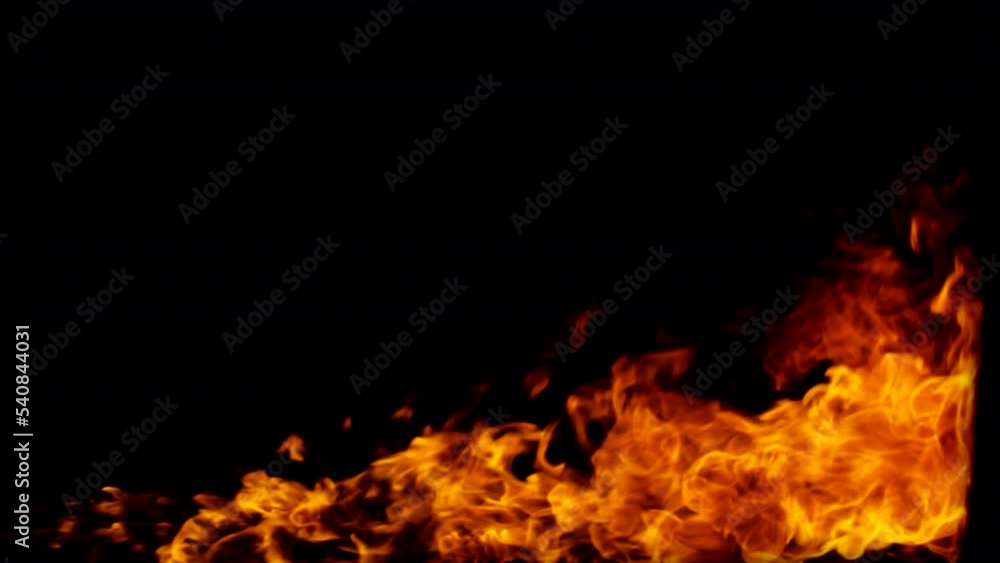 Burning fire. Bonfire. Closeup of flames burning slow motion effect background footage motion graphics, or as a background or overlay 4K 