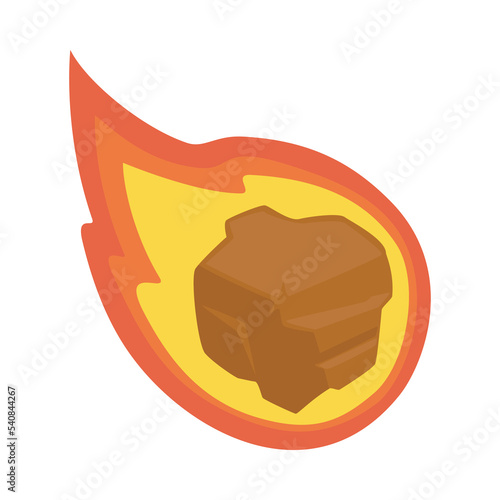Comet Sign Emoji Icon Illustration. Celestial Bodies Vector Symbol Emoticon Design Clip Art Sign Comic Style.