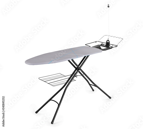 Ironing board with clipping path on white background