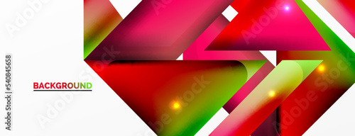 Dynamic 3d geometric abstract background. Triangles and other simple forms composition. Vector Illustration For Wallpaper, Banner, Background, Card, Book Illustration, landing page