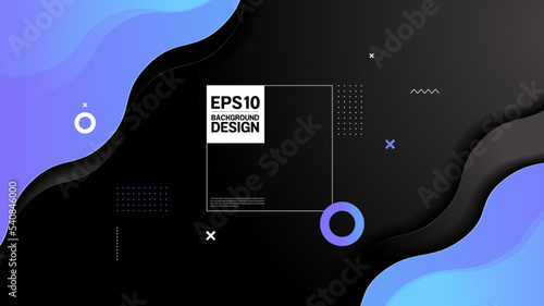 abstract template banner, gradient light blue color and black background, liquid curve shape, art design for illustration 3840 x 2160 monitor size for webside template.