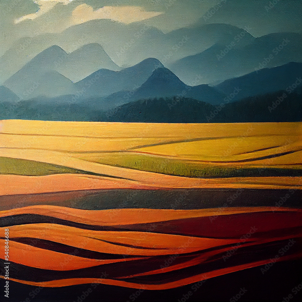 Fototapeta premium landscape with hills
