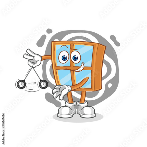 window hypnotizing cartoon. cartoon mascot vector
