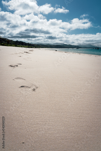 footprints on the sand