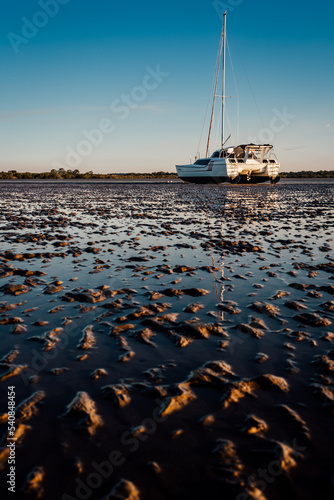sailboat at sunset