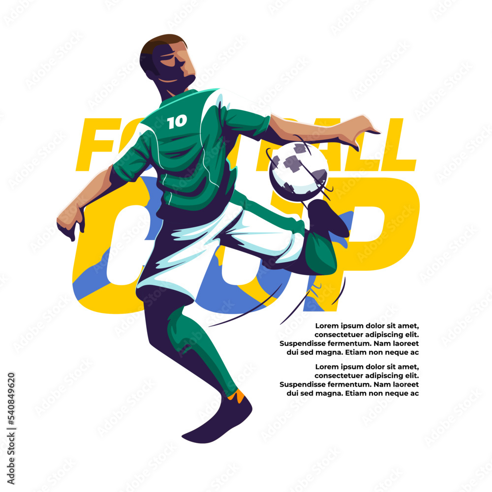 football competition illustration of a player preparing to kick the ball optimistically football competition illustration of a player preparing to kick the ball optimistically