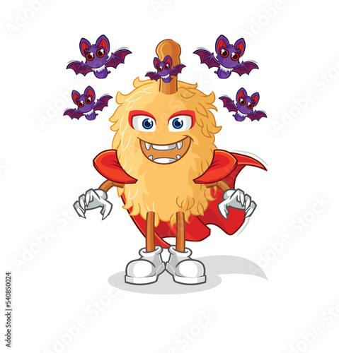 feather duster Dracula illustration. character vector