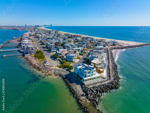 Fotografija Longport Point aerial view with Atlantic City at the background, Longport, New Jersey NJ, USA