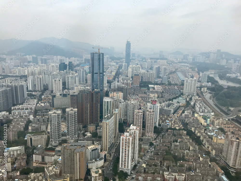 Shenzhen, China, November 2016 - A view of a city