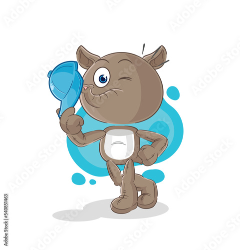 tapir young boy character cartoon