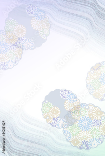 喪中　和柄　菊　背景