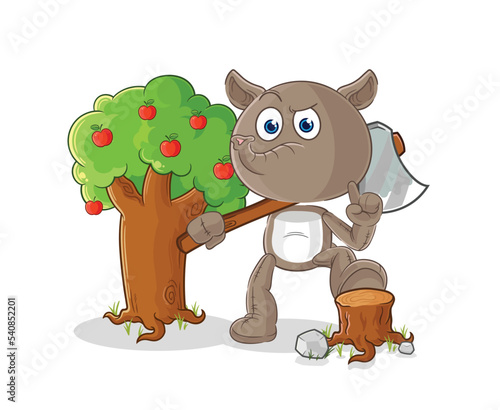 tapir Carpenter illustration. character vector