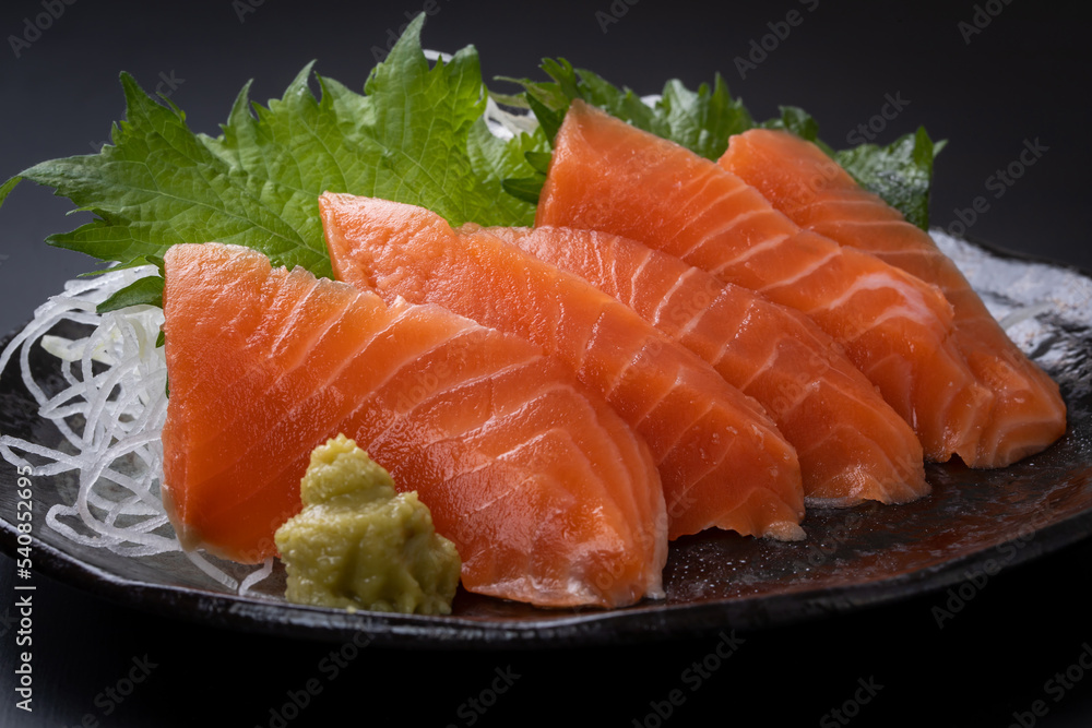サーモンの刺身　sashimi	