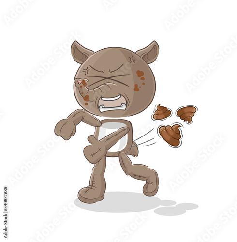 tapir throwing shit vector