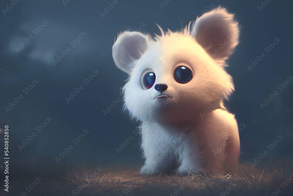 Cute illustration of white bear Cute illustration of white bear