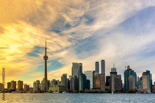 Photography Toronto and CN Tower at sunset
