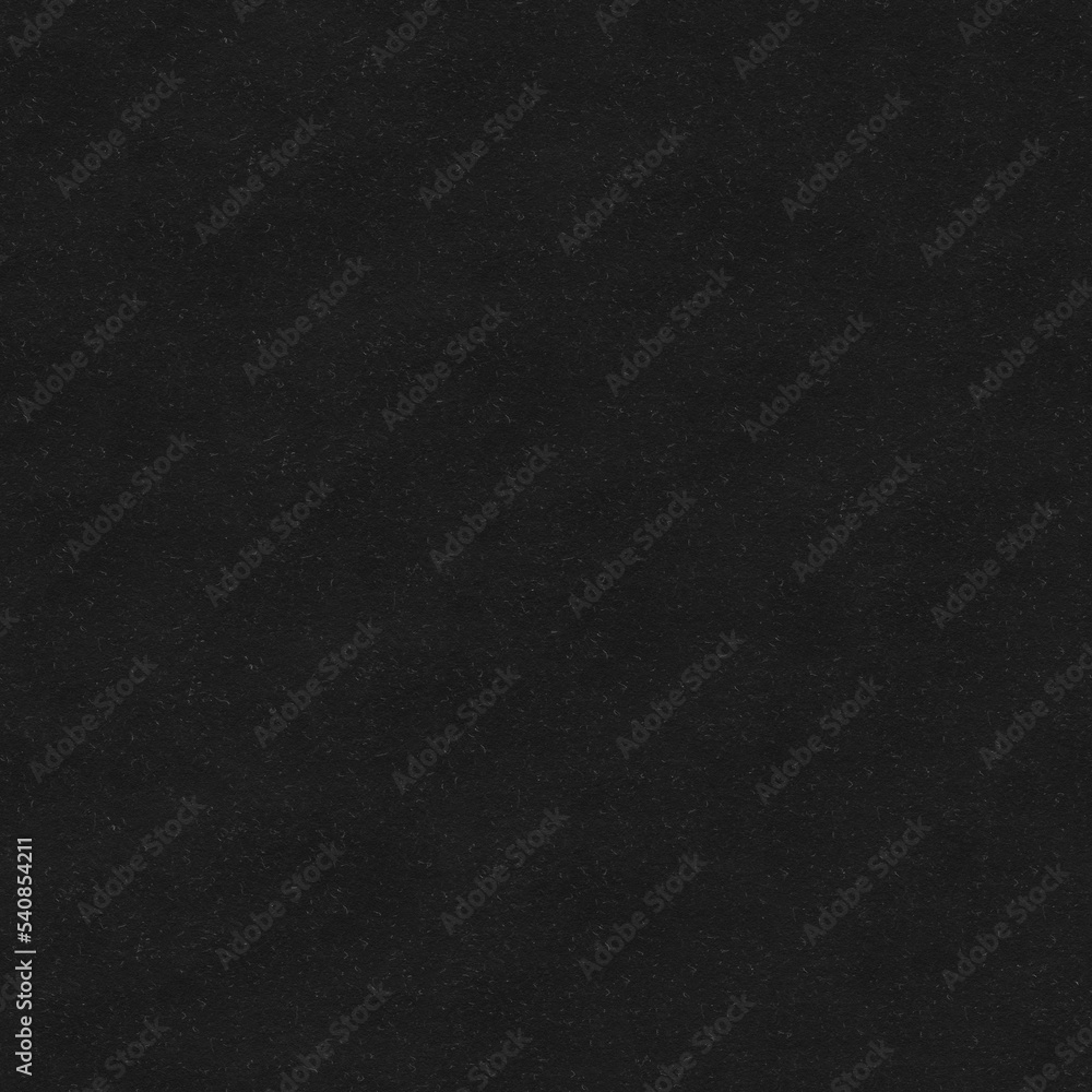 Seamless Black Paper Texture. Rough, grainy black material. Stylish artistic background for design, advertising, 3d. Empty space for inscriptions. Page, sheet, canvas.