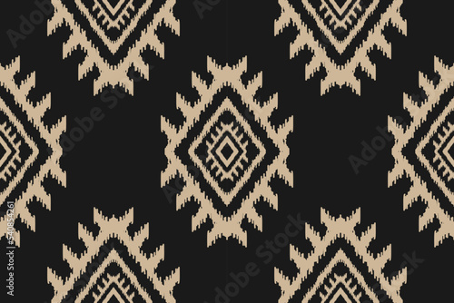 Abstract ethnic ikat art. Seamless pattern in tribal. Aztec geometric ornament print. Design for background, wallpaper, illustration, fabric, clothing, carpet, textile, batik, embroidery.