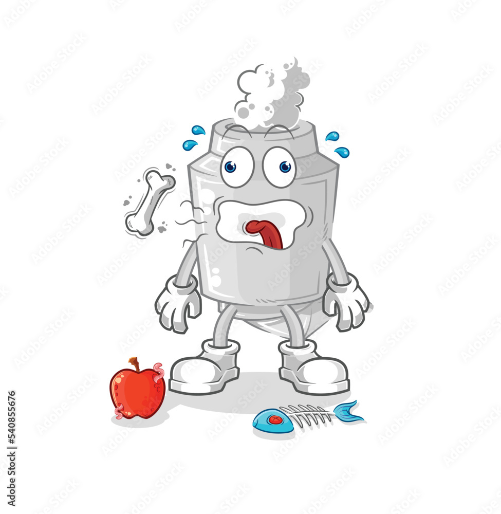 exhaust burp mascot. cartoon vector exhaust burp mascot. cartoon vector
