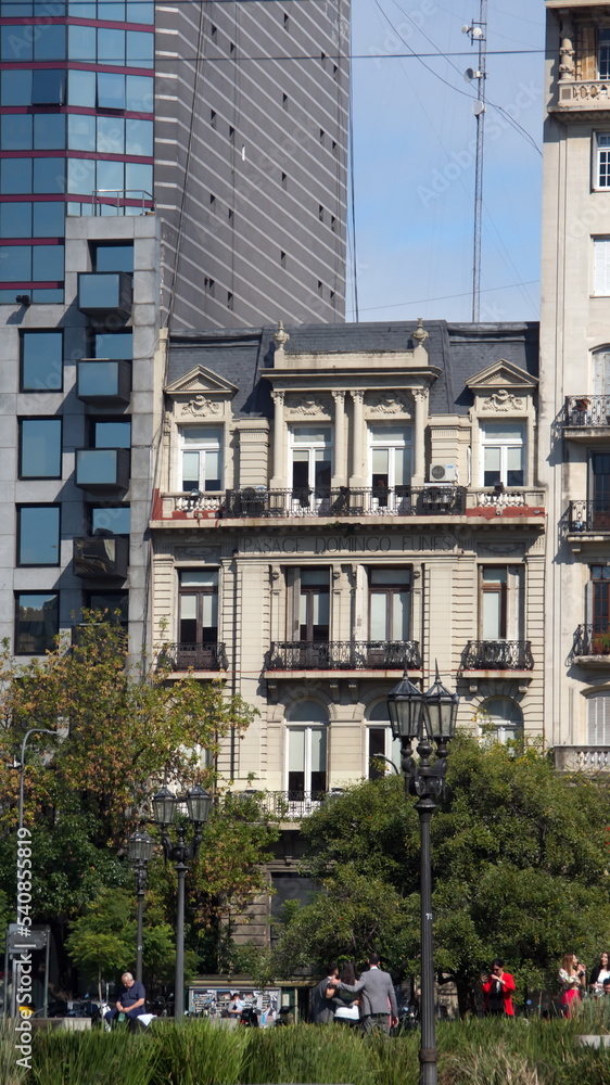 Buildings along Avenida 9 de Julio in Buenos Aires, Argentina