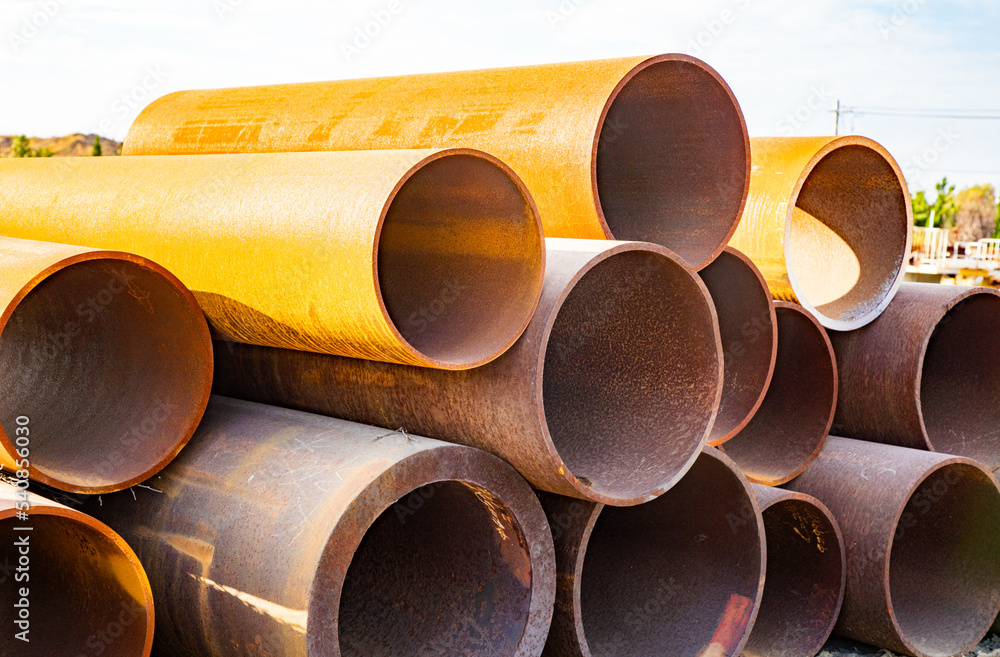 Close up of rusting steel pipes Close up of rusting steel pipes