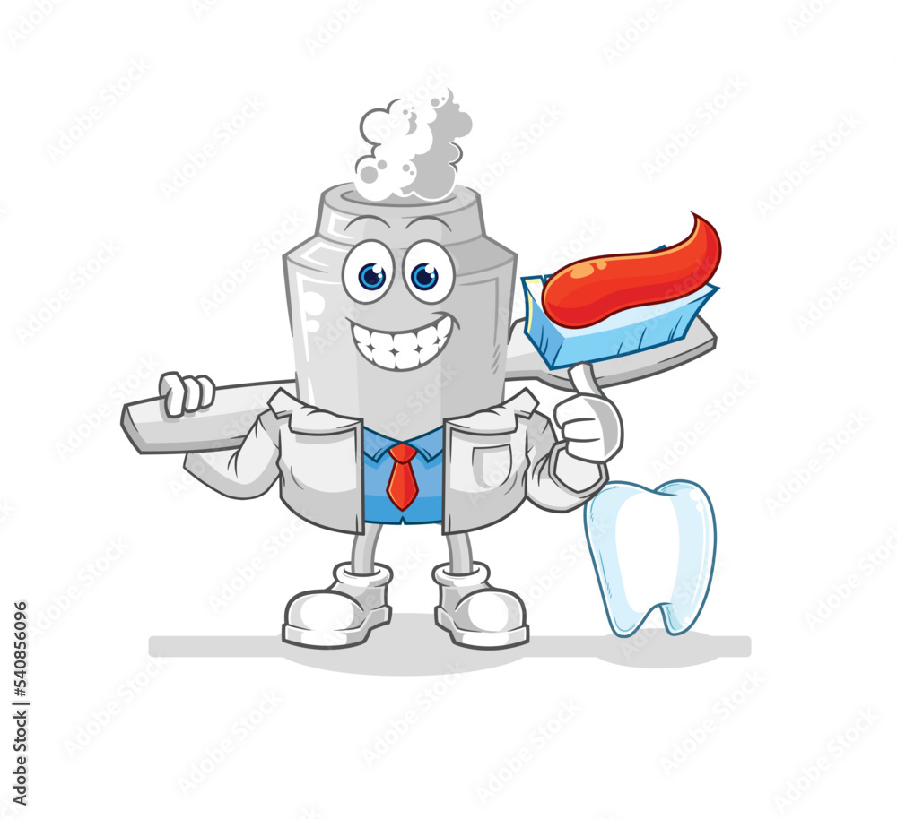 exhaust dentist illustration. character vector