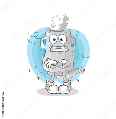 exhaust cold illustration. character vector