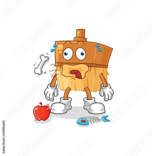 paintbrush burp mascot. cartoon vector