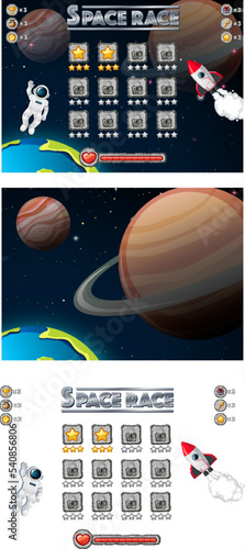 A game background template with elements