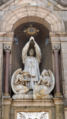 Statue on the Basilica of the Blessed Sacrament in Buenos Aires, Argentina