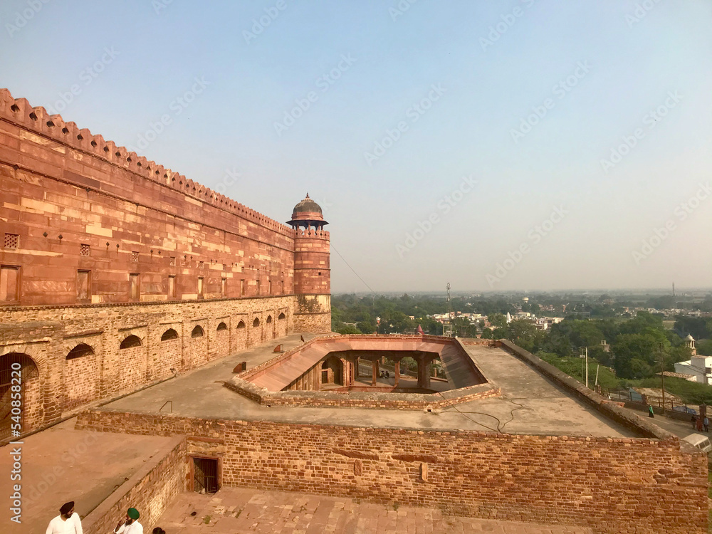 Fatehpur Sikri, India, November 2019 - A large brick building
