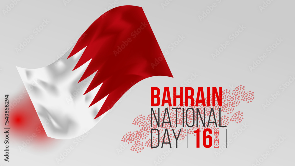 Obraz premium Bahrain national day banner template design