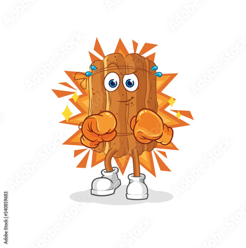 cinnamon boxer character. cartoon mascot vector