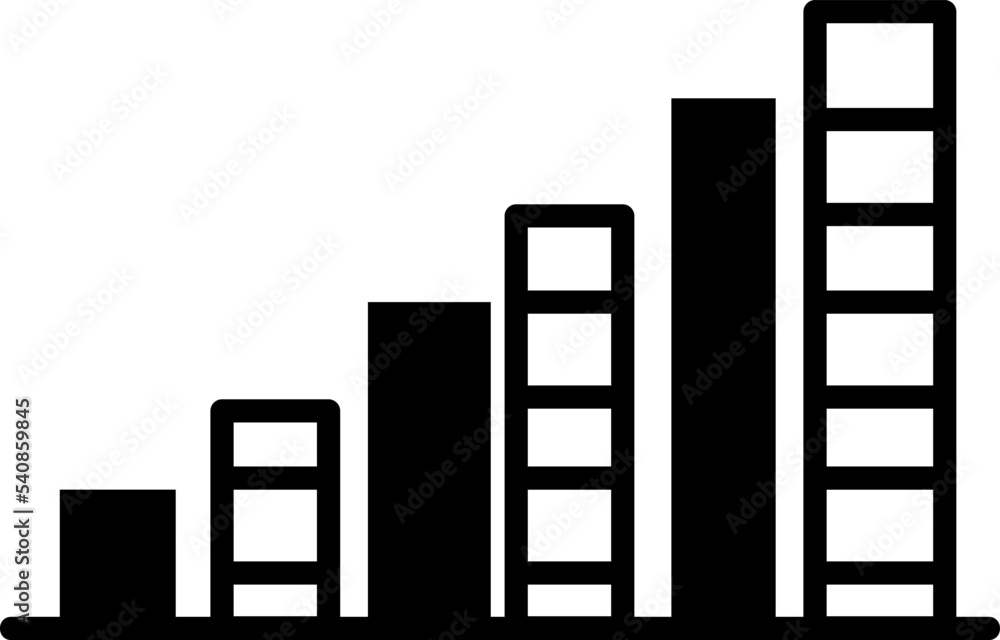 growing graph, bar chart, Flat icon isolated on the white background, flat design vector illustration growing graph, bar chart, Flat icon isolated on the white background, flat design vector illustration
