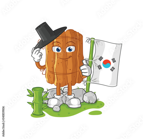 cinnamon korean character. cartoon mascot vector