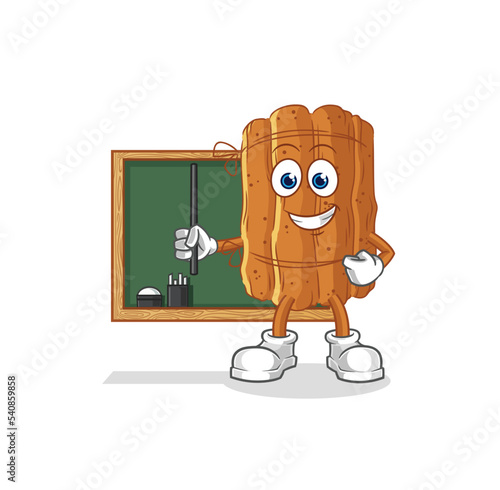 cinnamon teacher vector. cartoon character