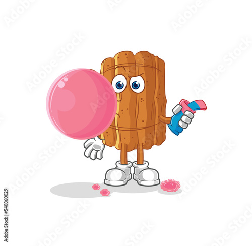 cinnamon chewing gum vector. cartoon character