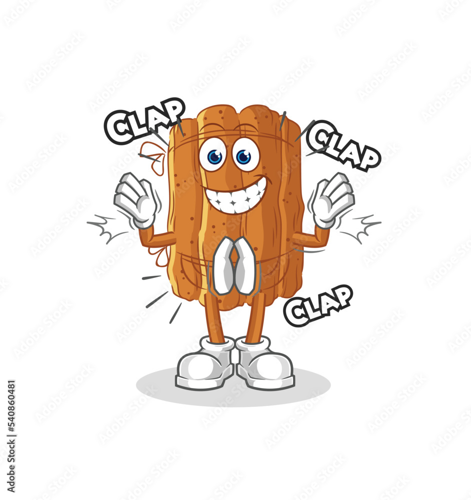 cinnamon applause illustration. character vector cinnamon applause illustration. character vector