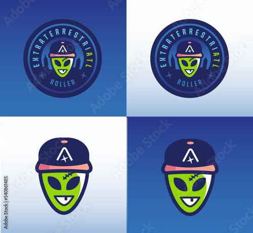 Beer league fun hockey design, ATLiens Atlanta city logos