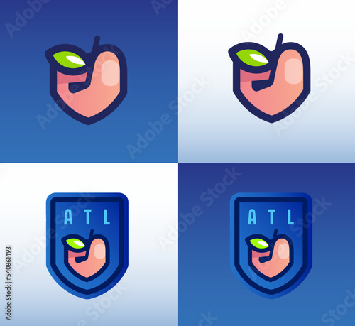 Beer league fun hockey design, ATLiens Atlanta city logos
