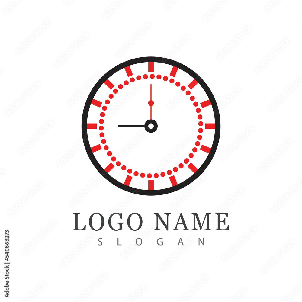 Time icon logo vector in flat design Time icon logo vector in flat design