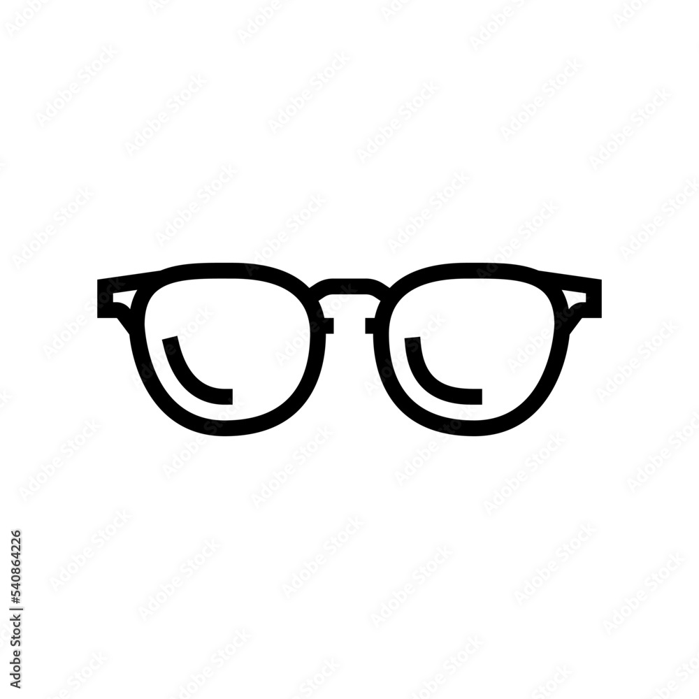 Fototapeta premium style glasses optical line icon vector. style glasses optical sign. isolated contour symbol black illustration