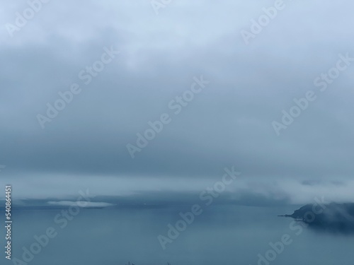 clouds over Wellington harbour