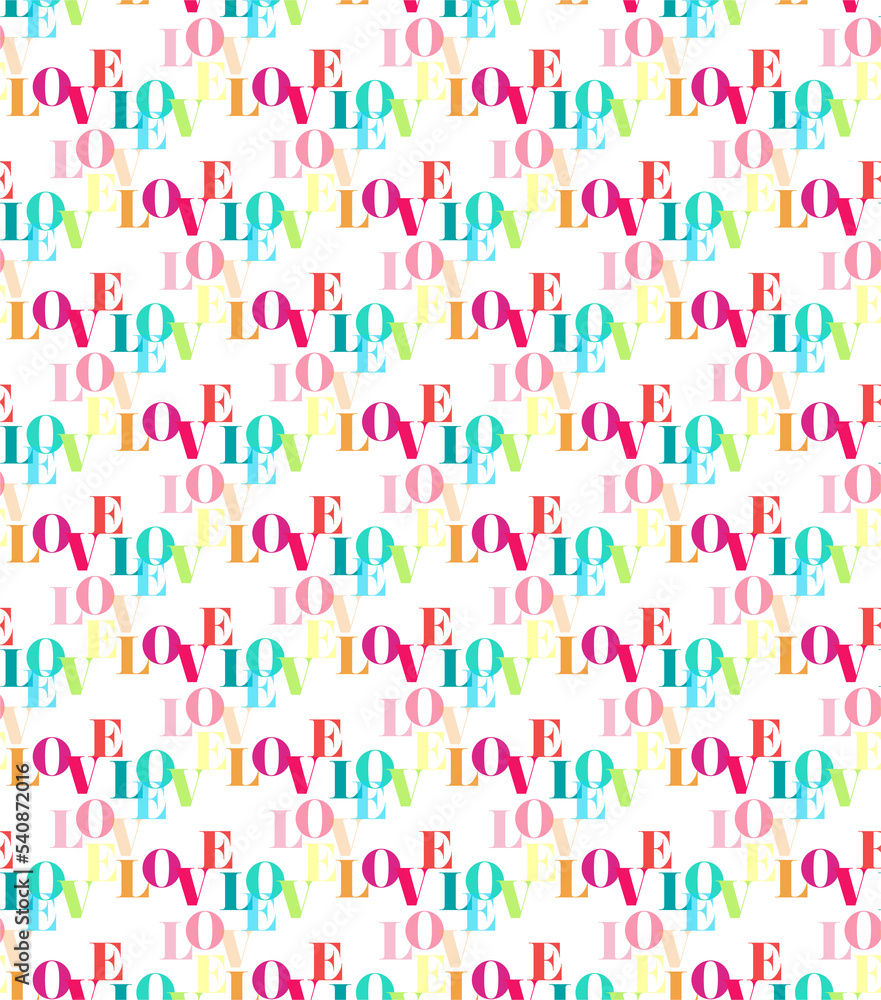 Love Colourful Seamless pattern - PNG transparent background Love Colourful Seamless pattern - PNG transparent background