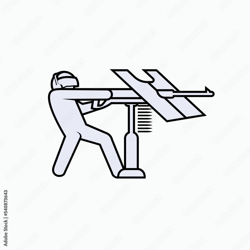 Gun Shooter Icon. Battle, Soldier Shooting Symbol. Gun Shooter Icon. Battle, Soldier Shooting Symbol.