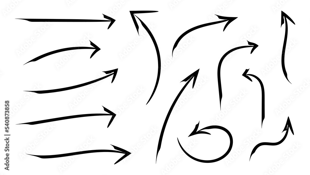 arrows set with hand drawn doodle style isolated on white background for graphic design element
arrows set with hand drawn doodle style isolated on white background for graphic design element