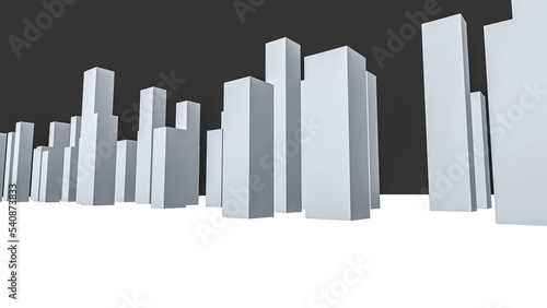 3d rendered city scape