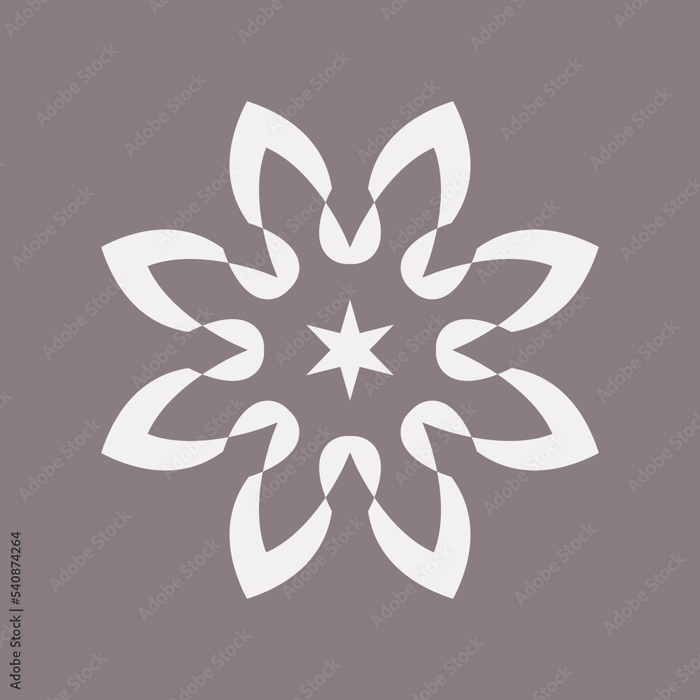 Abstract elegant flower logo, icon vector design template Abstract elegant flower logo, icon vector design template