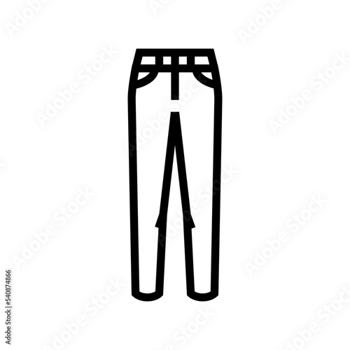 high waist pants clothes line icon vector. high waist pants clothes sign. isolated contour symbol black illustration